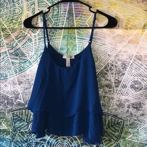 Ambiance Apparel blue flowing tank